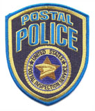 POSTAL POLICE BADGE WITH STAR CENTER