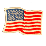 2X4 US FLAG STANDARD WHITE WAVY DESIGN