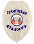 TEARDROP SECURITY OFFICER BLUE ENAMEL – SILVER