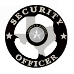 BLACK CIRCLE WITH TEXAS AND STAR CENTER – SILVER