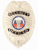 TEARDROP SECURITY OFFICER BLACK ENAMEL – SILVER