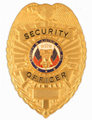 TEARDROP SECURITY OFFICER BLACK ENAMEL – GOLD