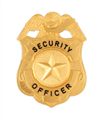 SECURITY OFFICER EAGLE SHIELD W STAR- GOLD