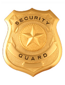 BASIC SHIELD SECURITY GUARD SHIELD W STAR- GOLD